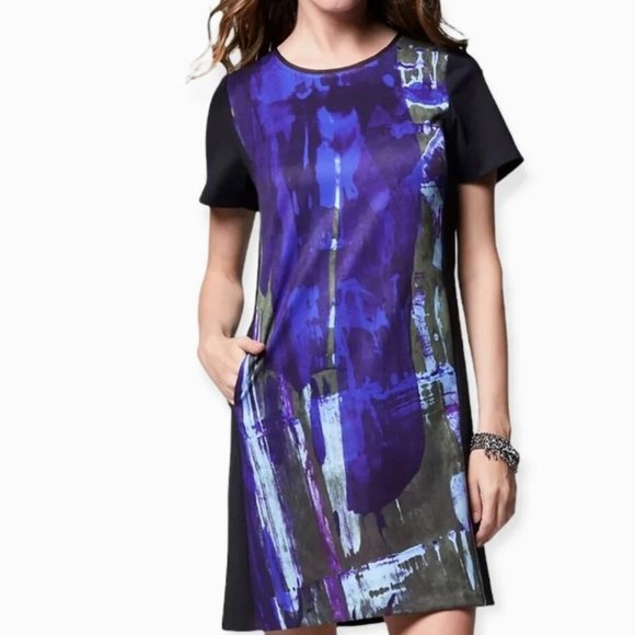 Simply Vera Verawang Abstract Slip Dress EUC Size Med - Picture 3 of 8